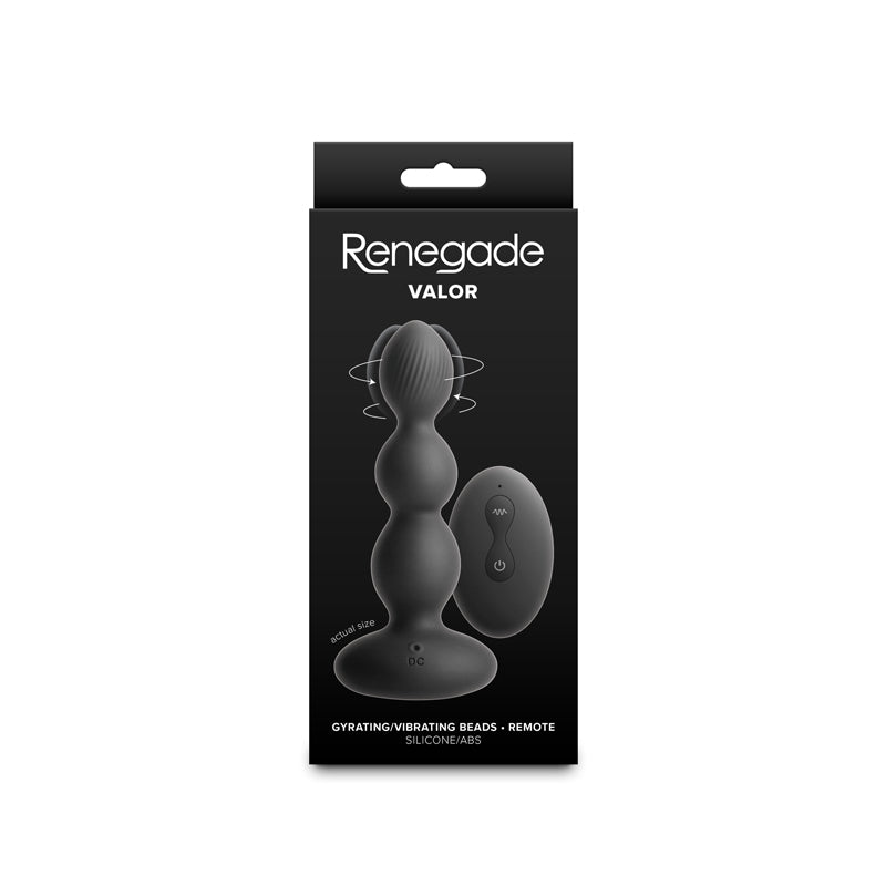 Renegade Valor – USB Rechargeable Wireless Remote Vibrating Anal Beads 13.7 cm