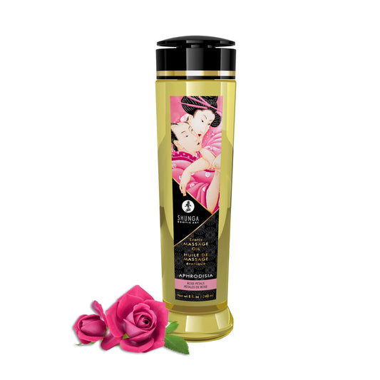 Aphrodisia Rose Petals – 8 Fl. Oz. Erotic Massage Oil