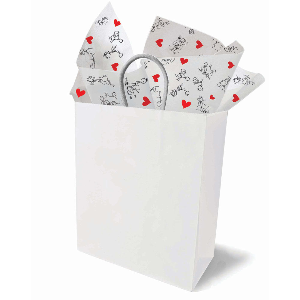 Naughty Stick Figure Tissue Paper Sheets 6 Pack Novelty Gift Wrap