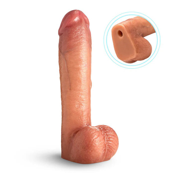 Cock Lock 12 Inch Dildo With Balls (Light) – Realistic 12 Inch Dildo