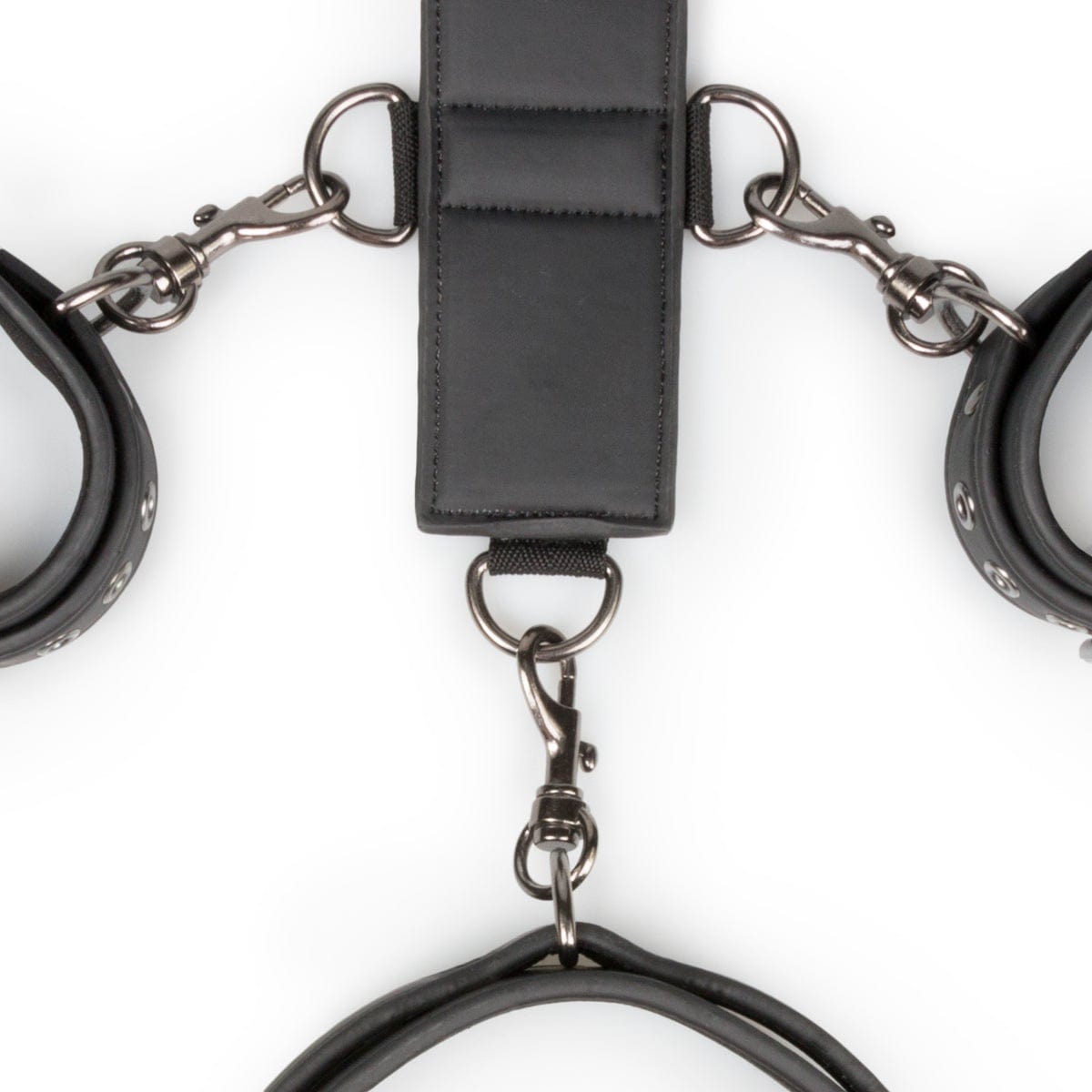 Neck and Wrist Restraint Bondage Kit with Harness Strap Handcuffs and Collar