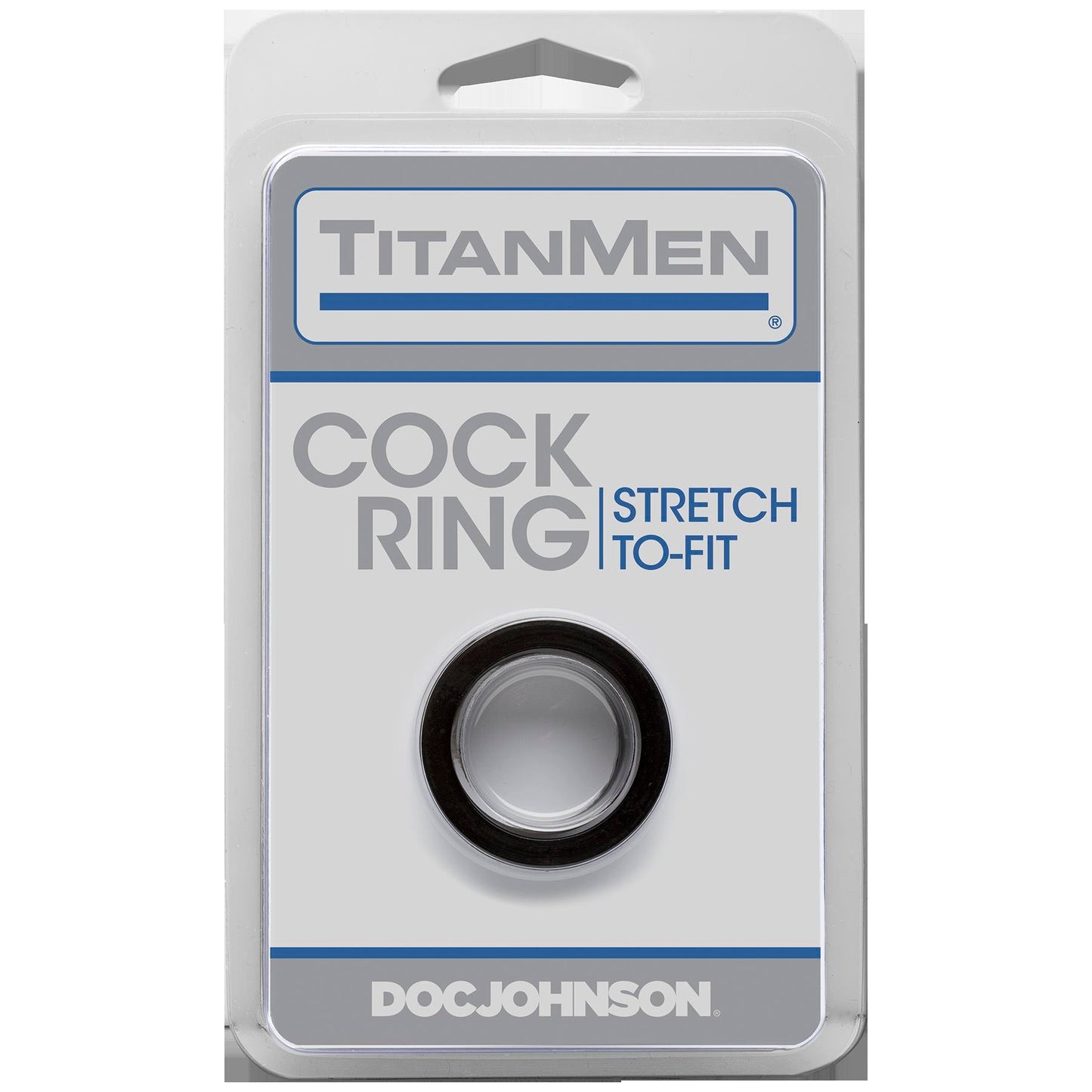 TitanMen Black Stretch Cock Ring for Ultimate Comfort and Versatility