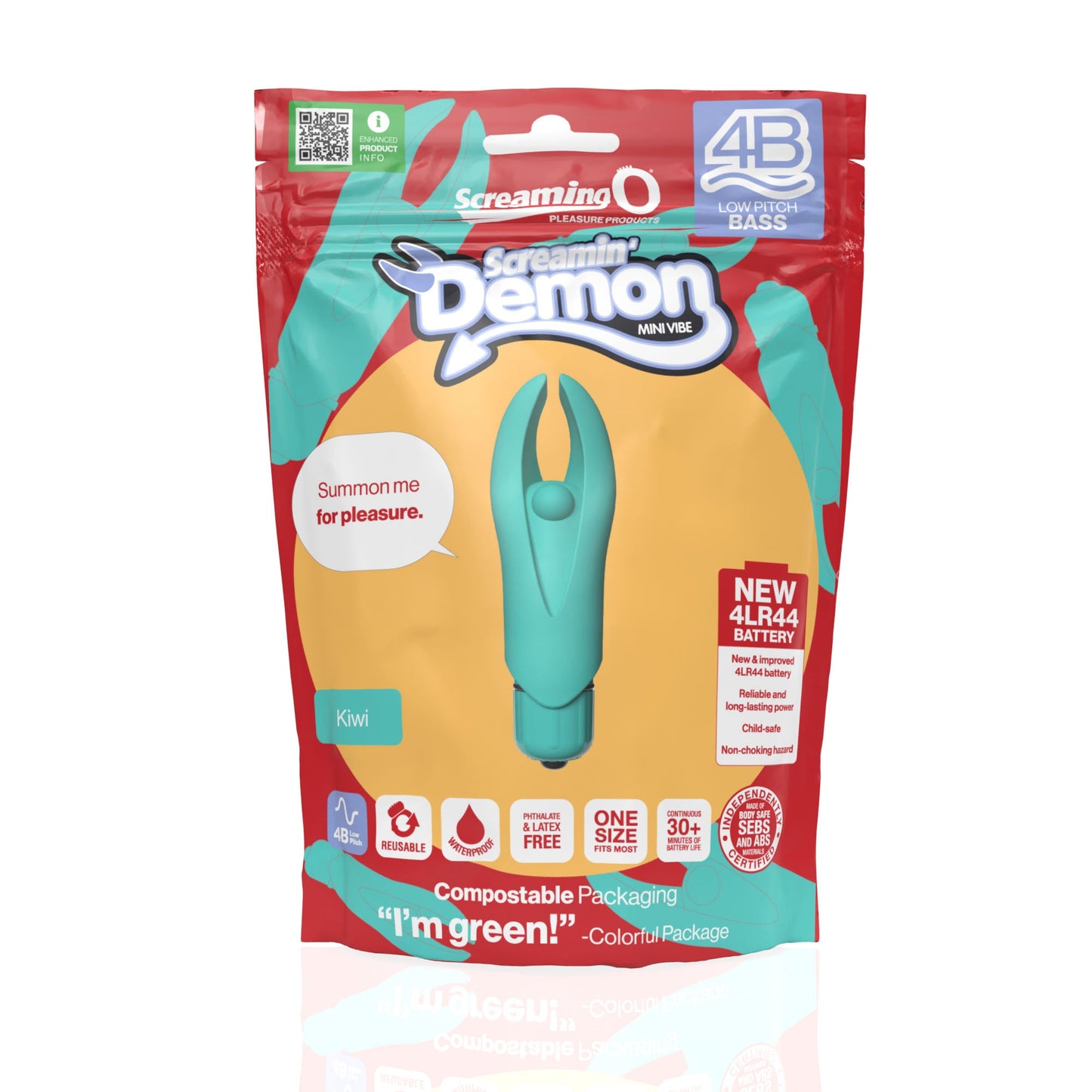 Demon 4B Low Pitch Bass – Deep-Rumbling 5-Speed Vibrator with Silicone Horns