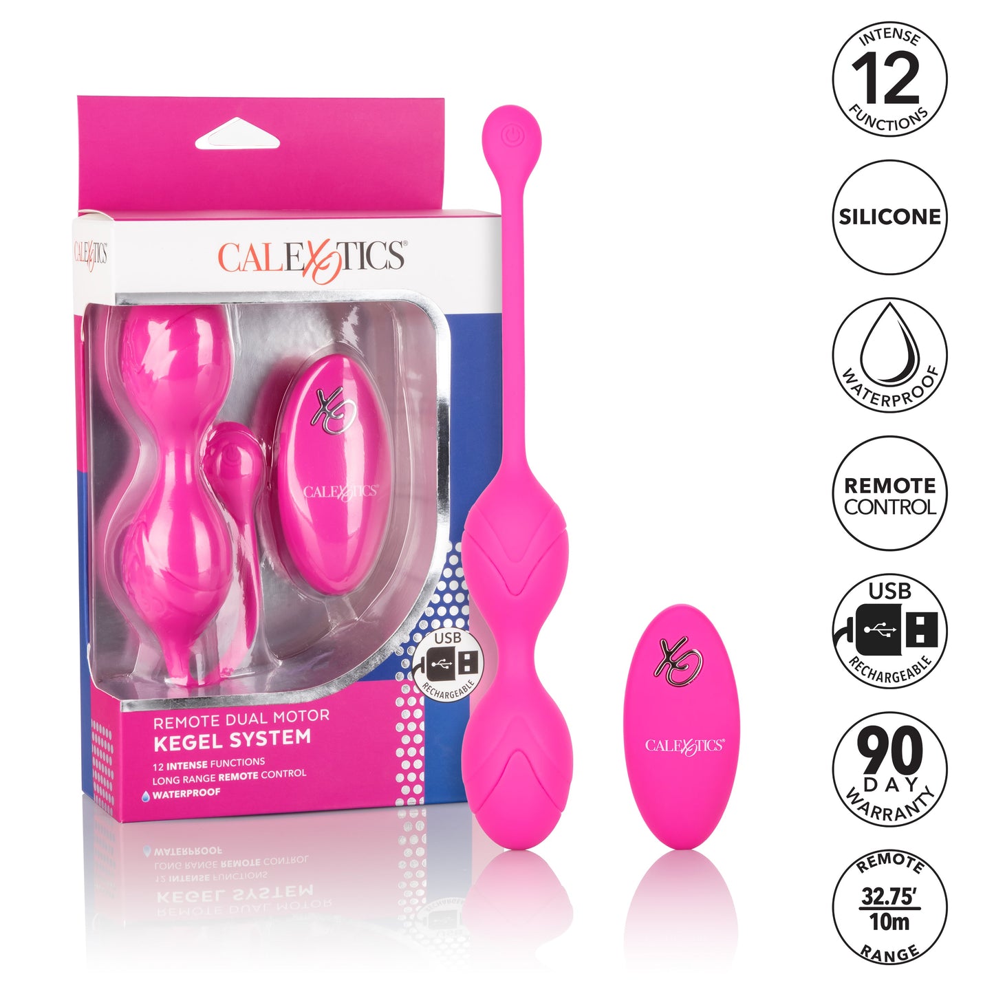 CalExotics Remote Dual Motor Kegel System – Remote-Controlled Kegel Vibrator