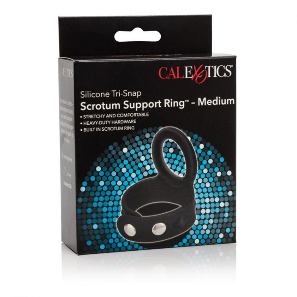 Medium Weighted Penis Ring and Ball Stretcher – Silicone Constriction Device