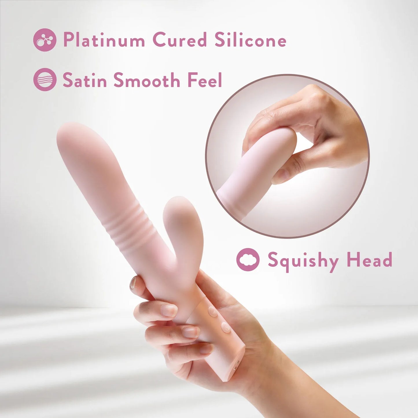 Blush Fraya (Pink) – Rabbit Vibrator 5.25 Inch Insertable