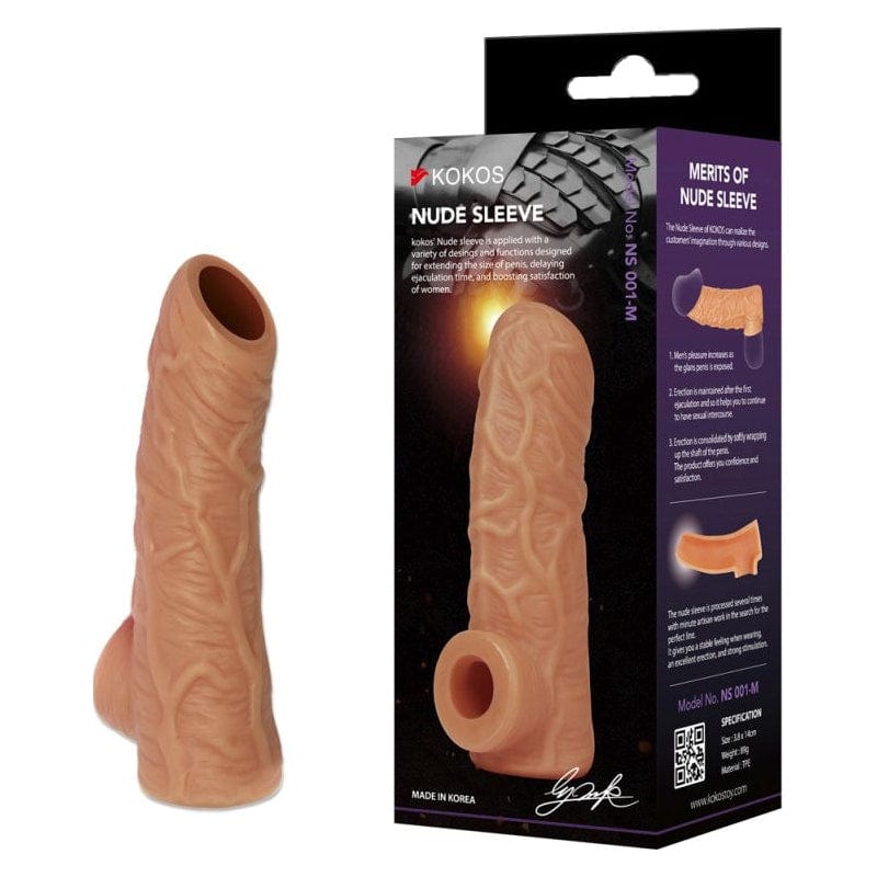 Nude Sleeve 10cm Shaft Soft Silicone Girth Enhancer
