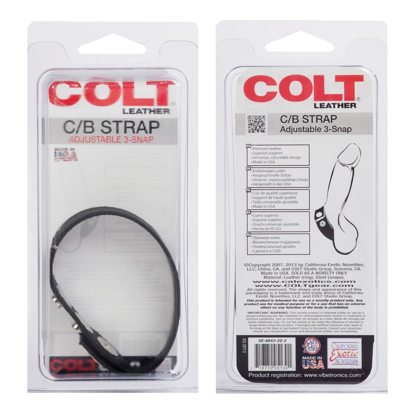 Colt Adjustable 3-Snap Leather Strap – High Quality Leather Strap