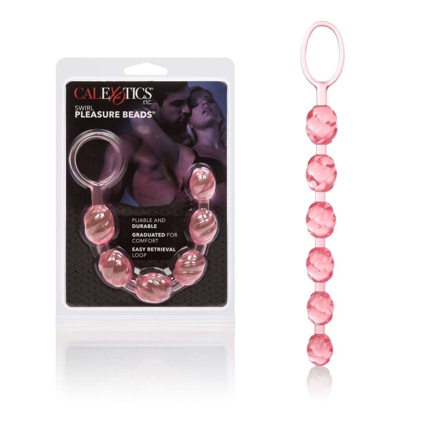CalExotics Blue Swirl Pleasure Beads Flexible Anal Toy