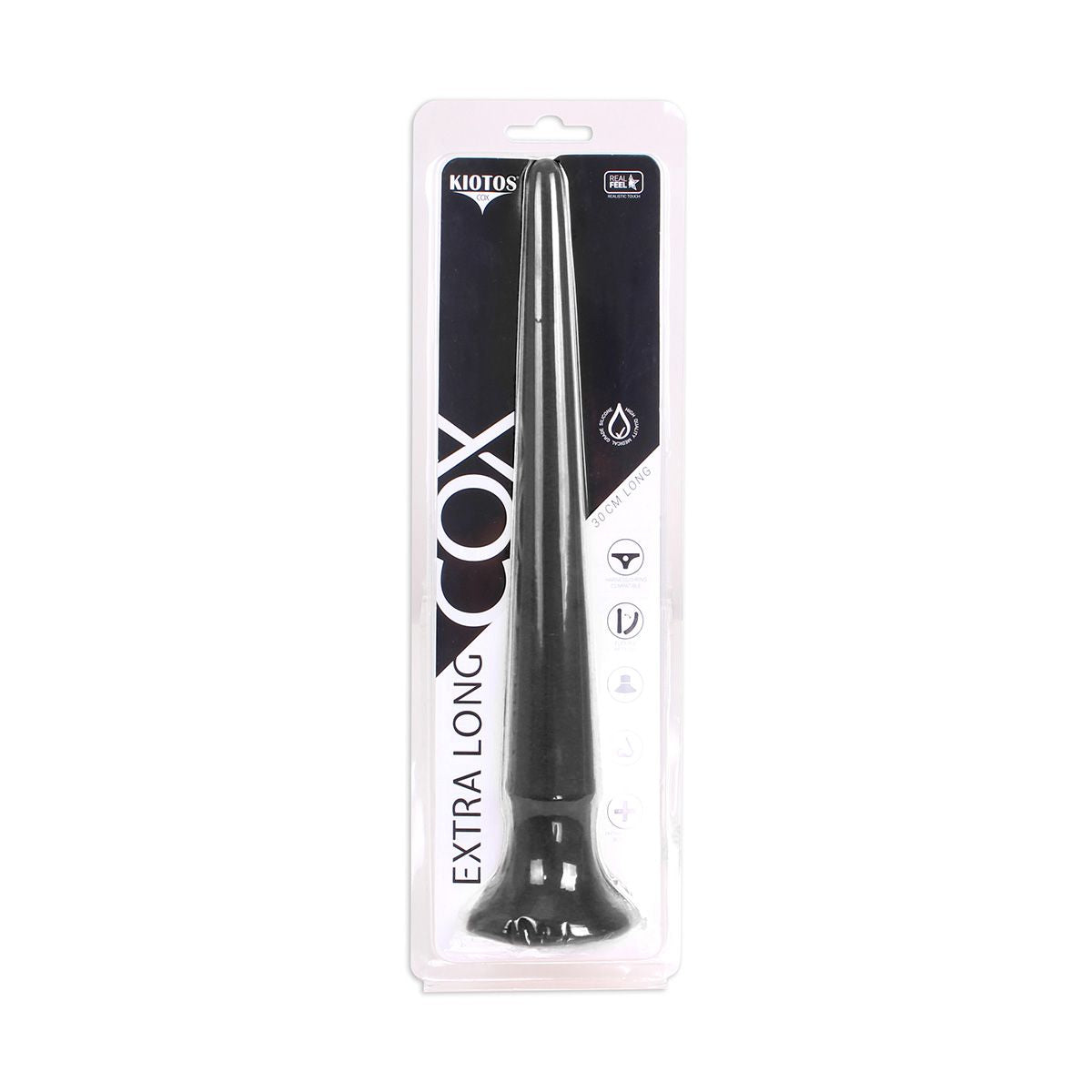 Kiotos Cox Black Extra Long – Silicone Dildo with Suction Cup
