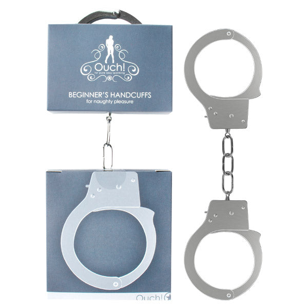Ouch Beginner's Handcuffs – Metal Restraints with Quick-Release Lock
