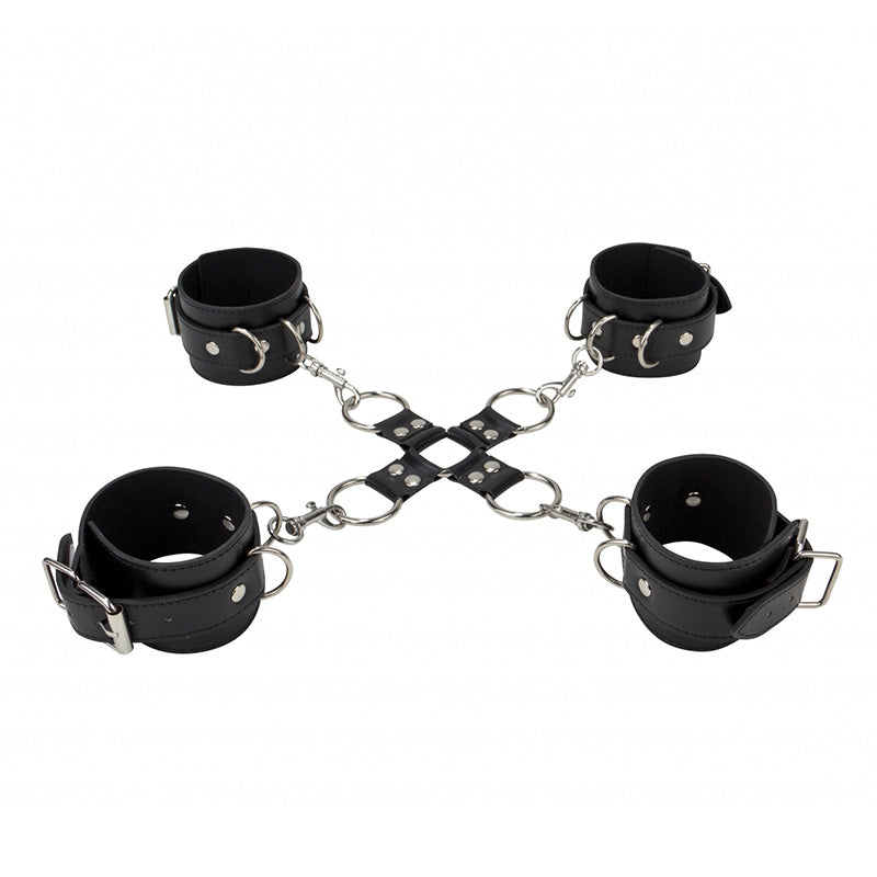 Shots Ouch Leather Hand and Leg Cuffs – Adjustable Leather Restraints