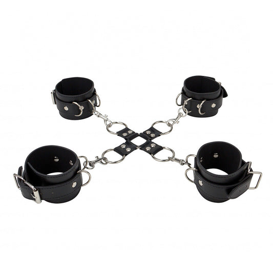 Shots Ouch Leather Hand and Leg Cuffs – Adjustable Leather Restraints