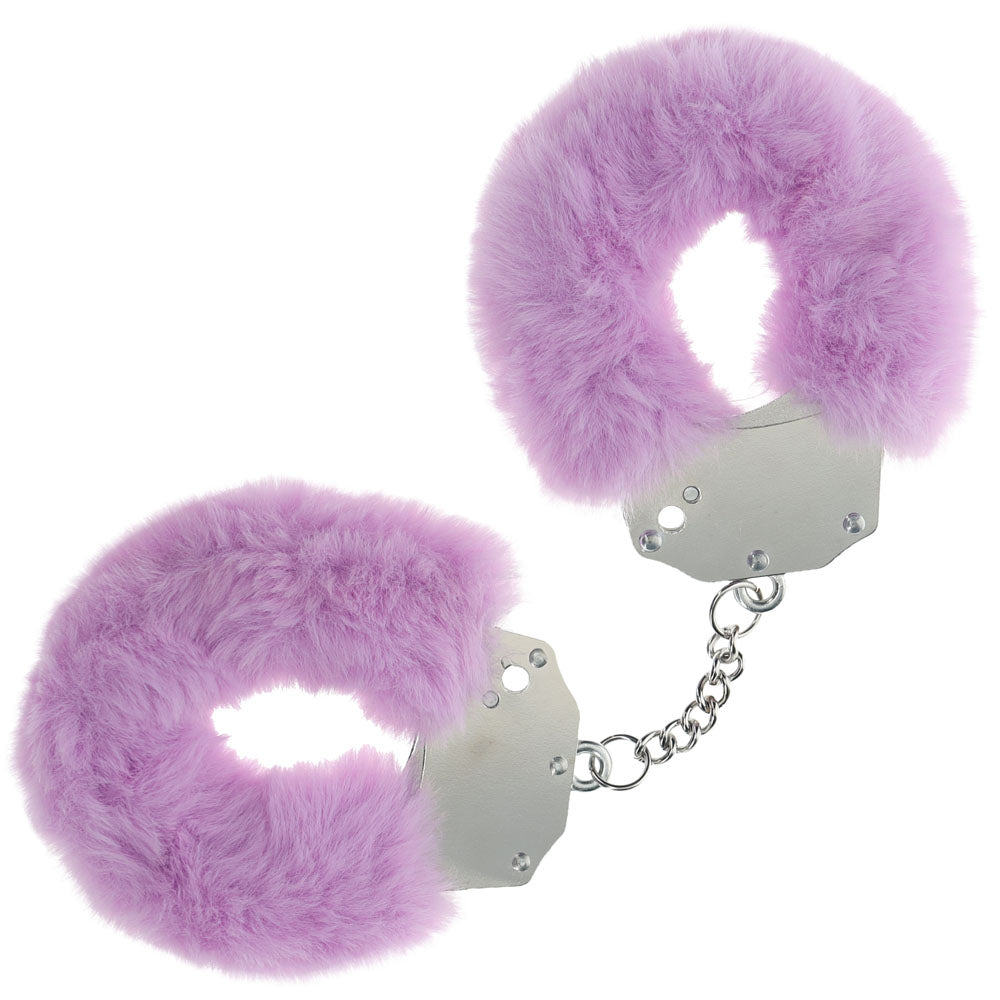 Ouch Heavy-Duty Fluffy Handcuffs – Lavender Fluffy Restraints