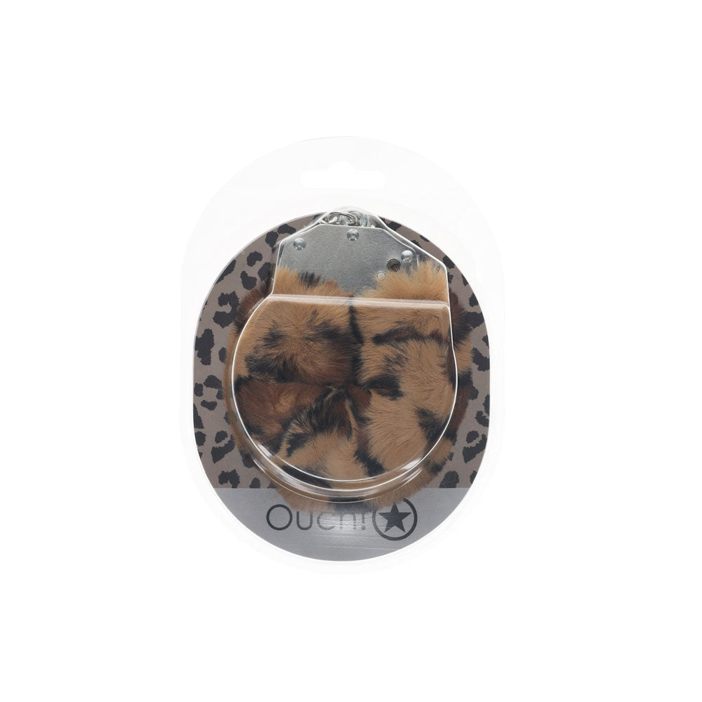 Ouch Heavy-Duty Fluffy Cuffs (Leopard) – Fluffy Handcuff Restraints
