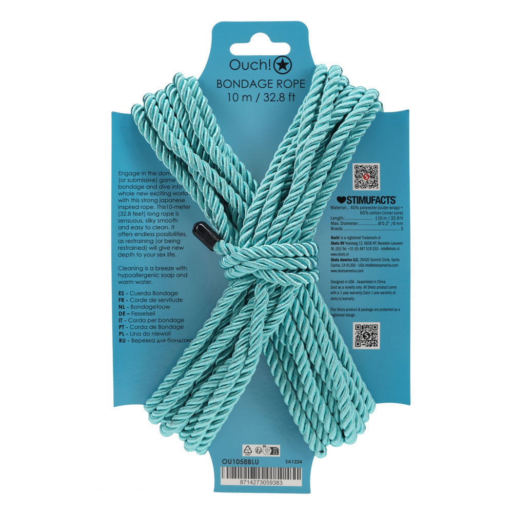Ouch Bondage Rope 10 Metre Nylon Bondage Rope for Adventurous Play