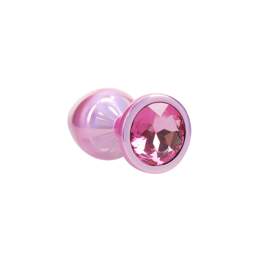 Ouch Paris Collection Metal Anal Plug Set Metallic Butt Plugs with Gem Bases Set of Three Sizes