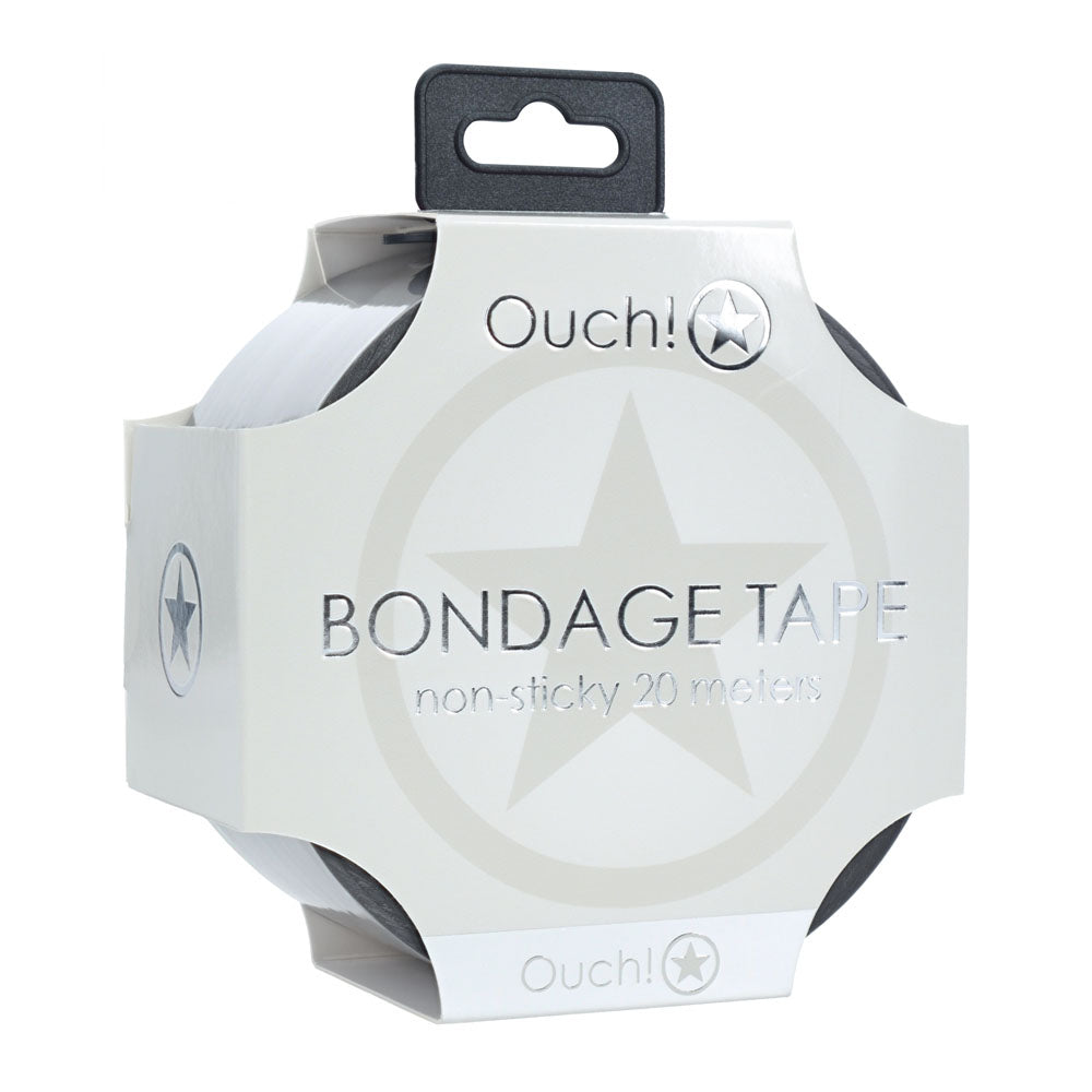 Ouch! Silver PVC Non-Stick Bondage Tape – 20 Metres Restraint Tape
