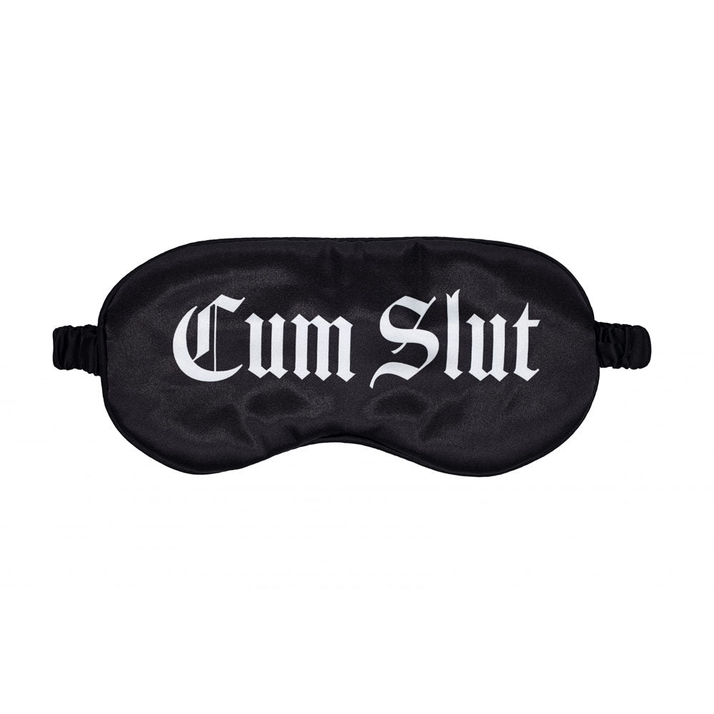 Ouch Satin Mask – "Cum Slut" Printed Luxurious Eye Mask