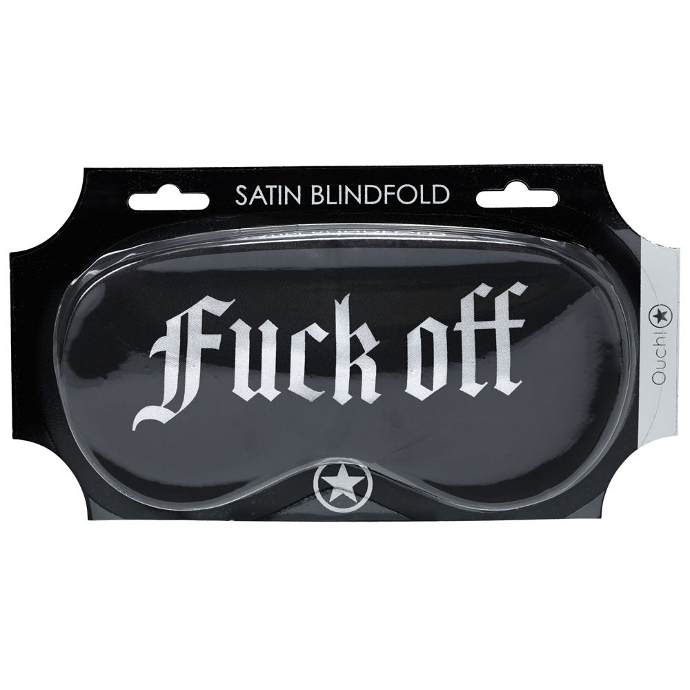 Ouch! Satin Mask – "Fuck off" Printed Luxurious Eye Mask