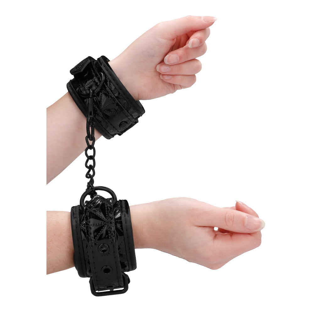 Ouch Luxury Hand Cuffs – Adjustable BDSM Restraints with Chain