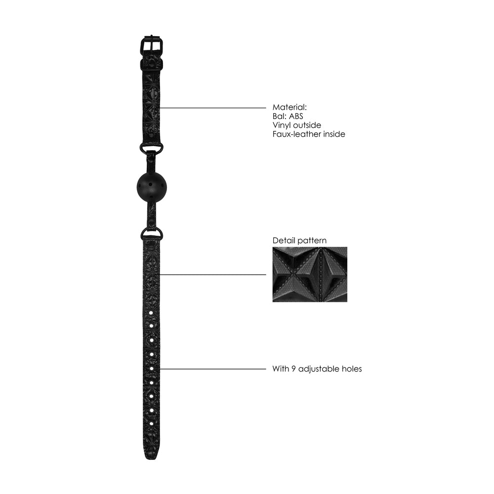 Ouch Breathable Luxury Ball Gag – Adjustable 62 cm Bondage Accessory