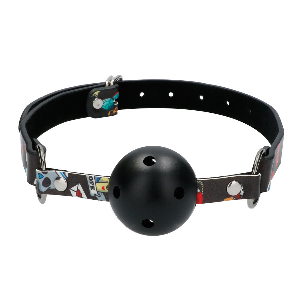 Ouch Breathable Ball Gag With Adjustable Leather Straps – Ball Gag