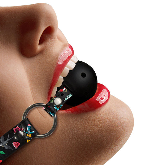 Ouch Breathable Ball Gag With Adjustable Leather Straps – Ball Gag