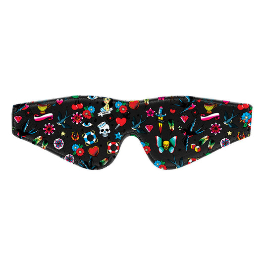 Ouch Old School Tattoo Printed Eye Mask – Elastic Strap Eye Mask
