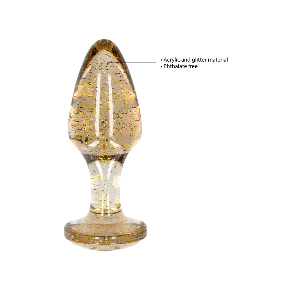 Ouch Golden Glitter Acrylic Butt Plug Set – Acrylic Butt Plugs