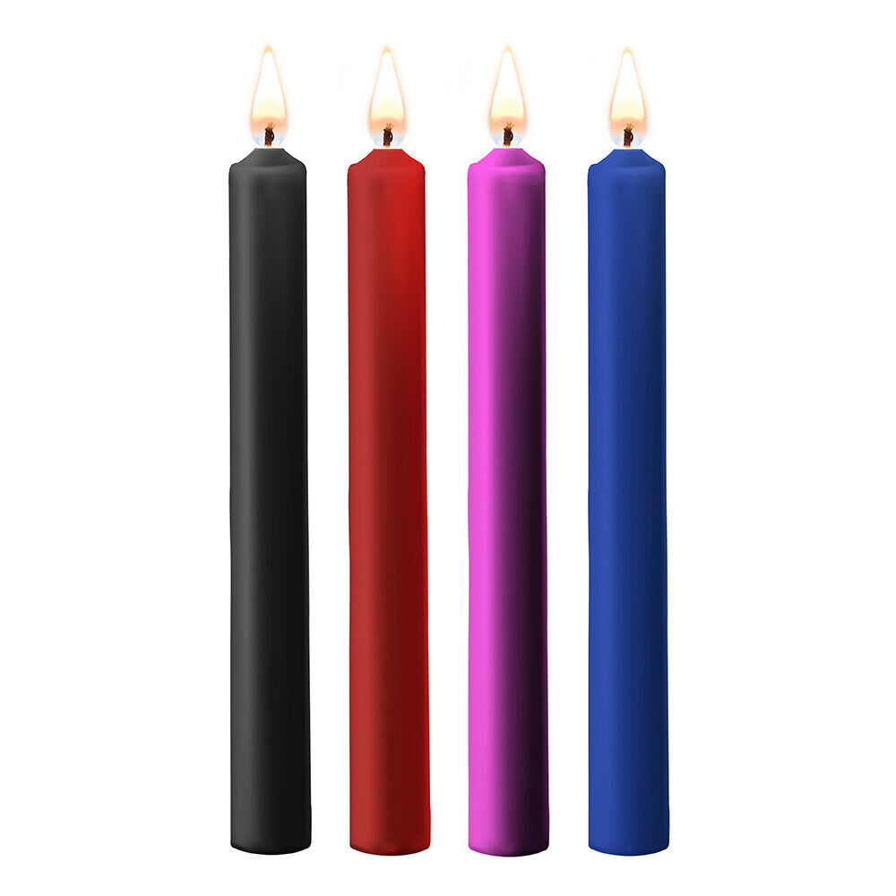 Ouch! Teasing Wax Candles 4 Pack Large – Kinky BDSM Candle Set