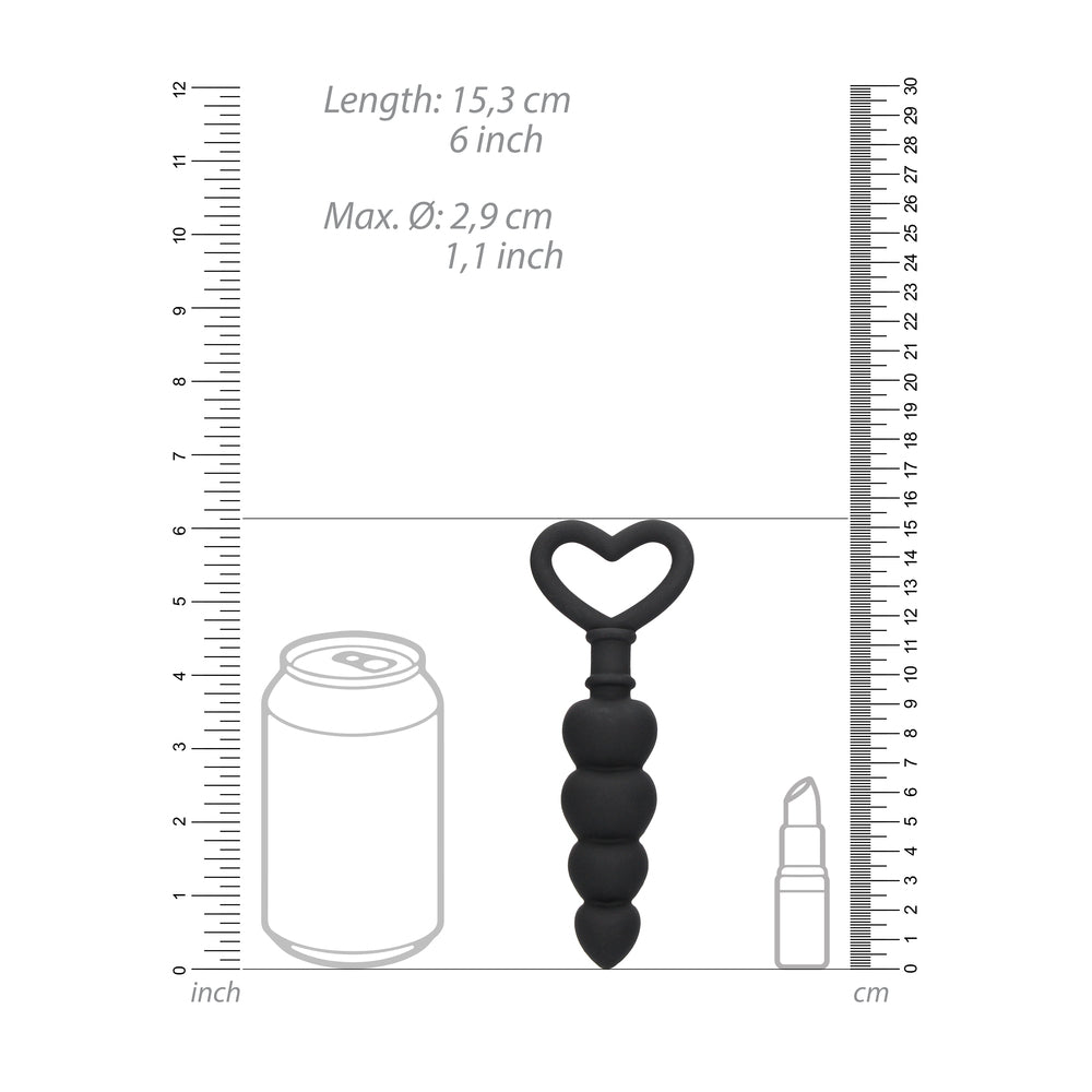 Ouch Silicone Anal Love Beads – Soft 6 Inch Anal Beads