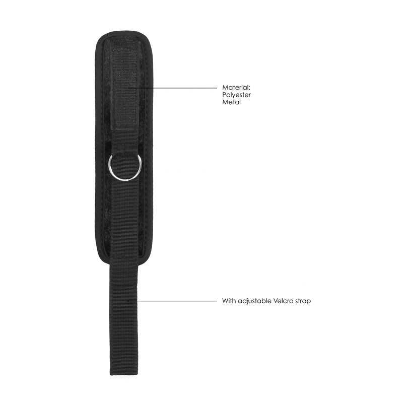 Ouch Velvet and Velcro Adjustable Handcuffs Restraints