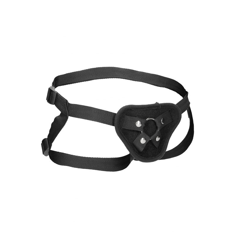 Ouch Velvet and Velcro Adjustable Harness with O-Ring – Strap-On Harness
