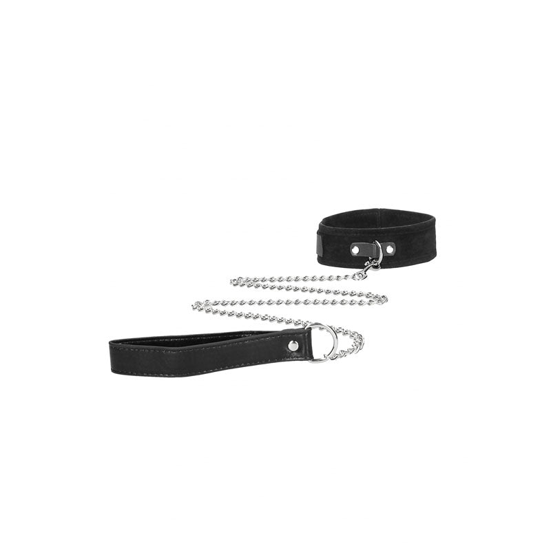 Ouch Velcro Collar With Leash And Hand Cuffs Restraints Set