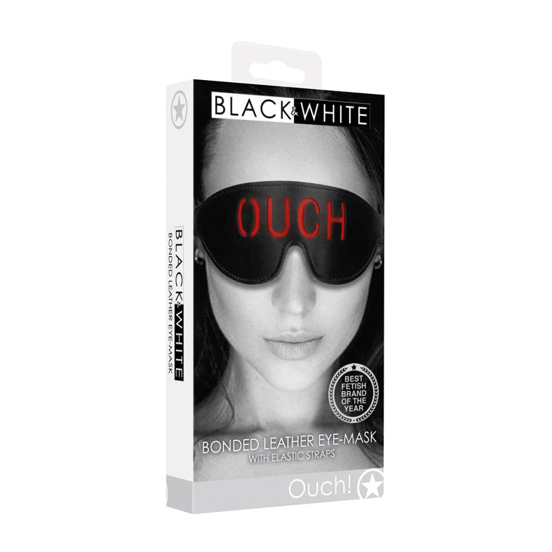 Ouch White Bonded Leather Eye Mask Ouch Eye Restraint