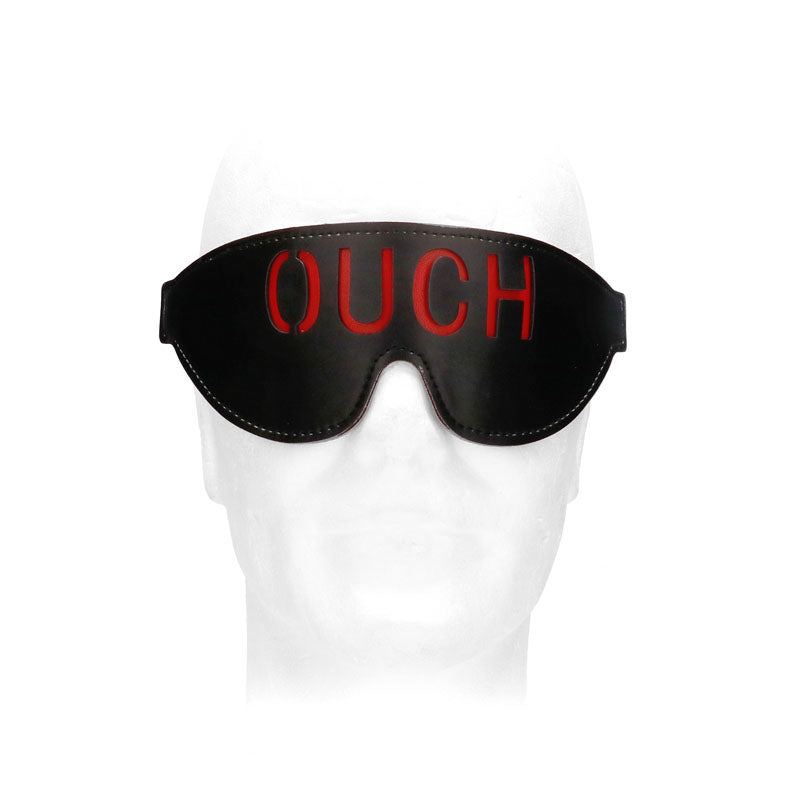Ouch White Bonded Leather Eye Mask Ouch Eye Restraint