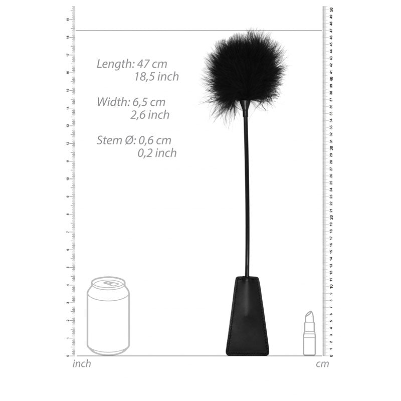 Ouch Feather Crop with Feather Tickler – Splashproof 44 cm Crop
