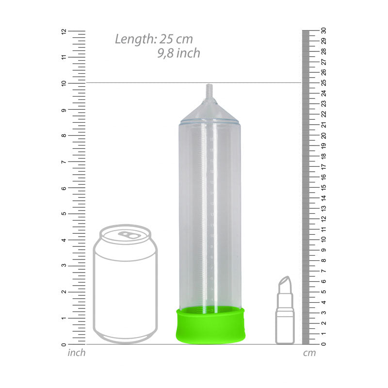 Ouch Glow In The Dark Comfort Beginner Pump Clear 9" insertable