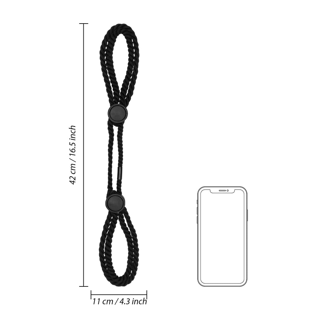 Ouch Adjustable Rope Hand Cuffs – Comfortable BDSM Restraint Accessory