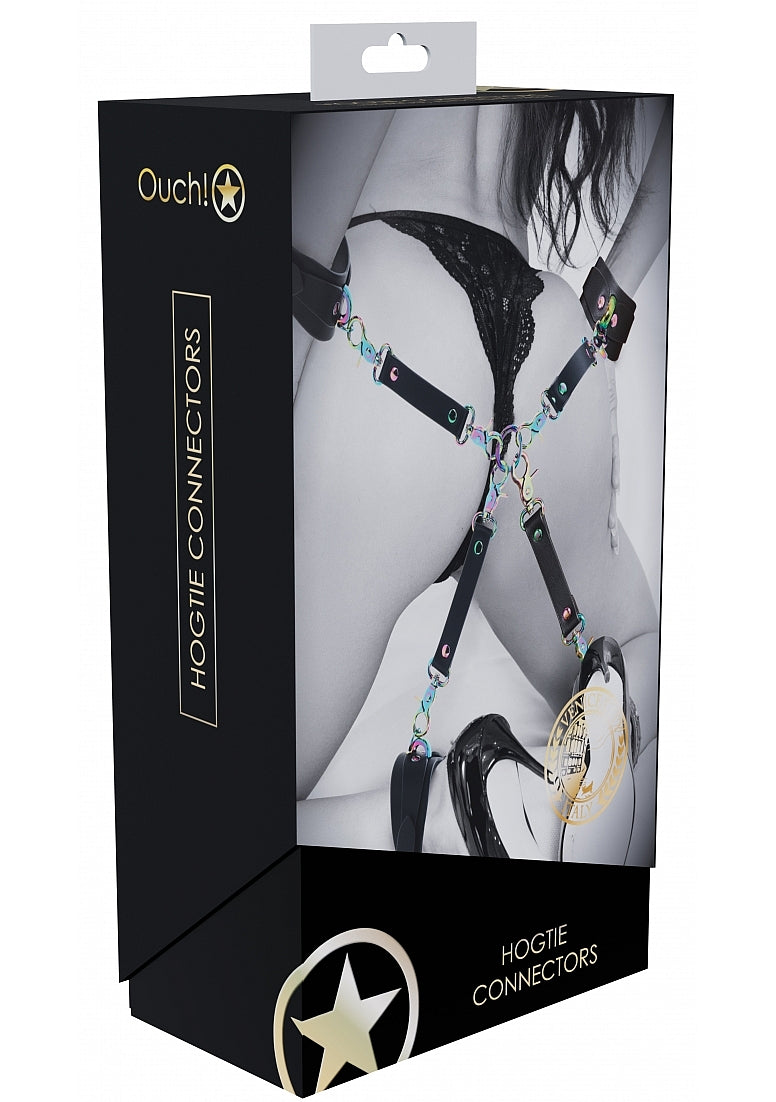 Ouch Venice Collection Hogtie Connectors with Iridescent PU Leather Hardware