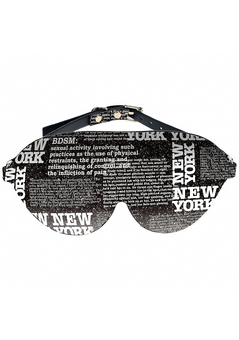 Ouch! NY Collection Blindfold (Black) – Leather Erotic Accessory