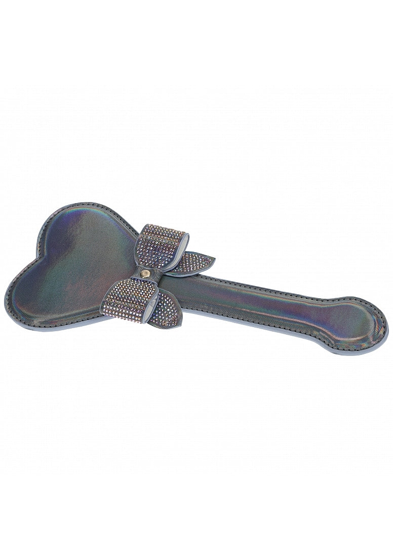 Ouch Paris Collection Paddle with Iridescent PU Leather and Rhinestone Bow
