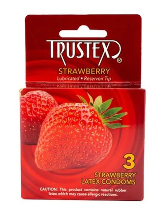 Trustex Flavored Lubricated Condoms – Strawberry Scented Condom Pack