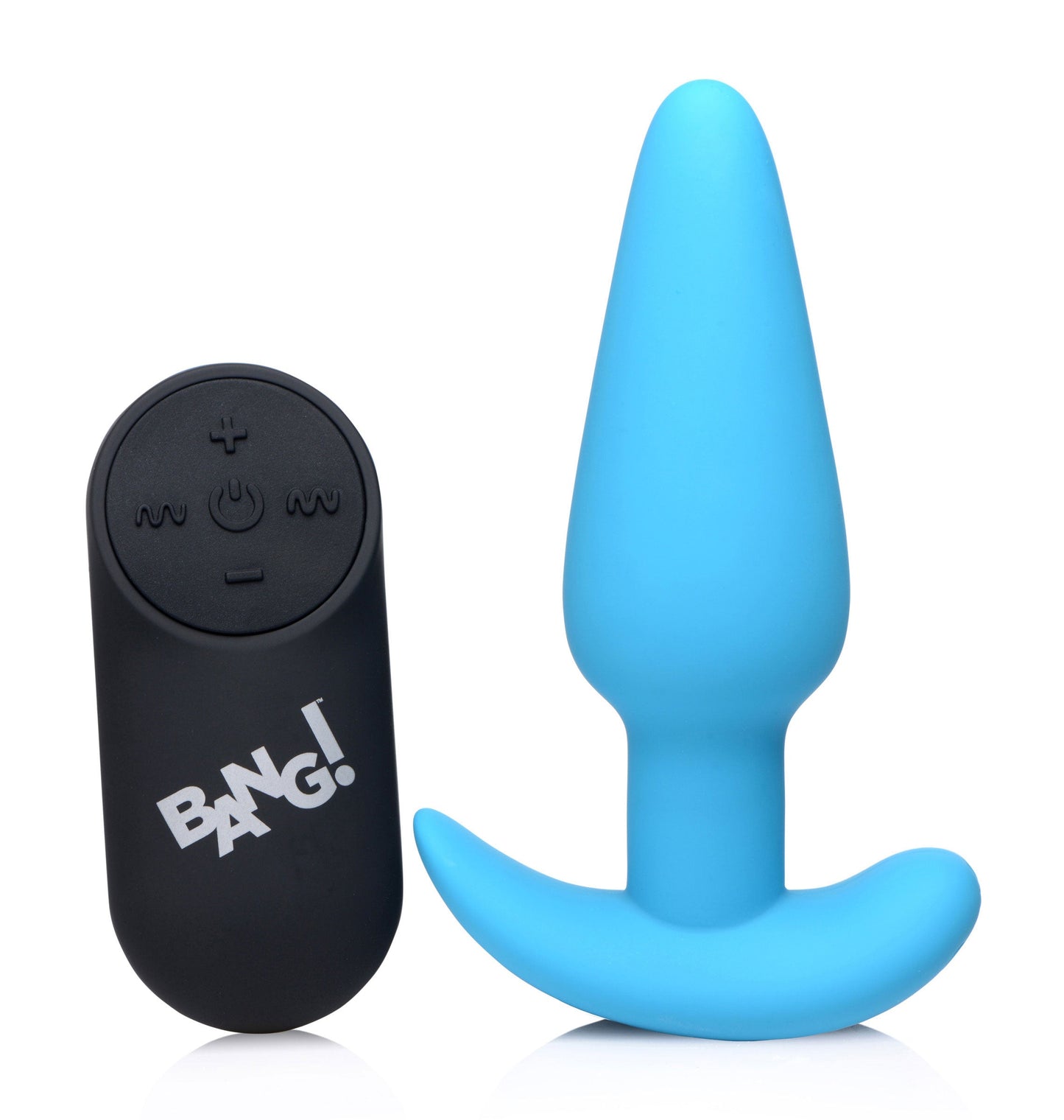 Remote Control Silicone Butt Plug 21X Vibrating Blue