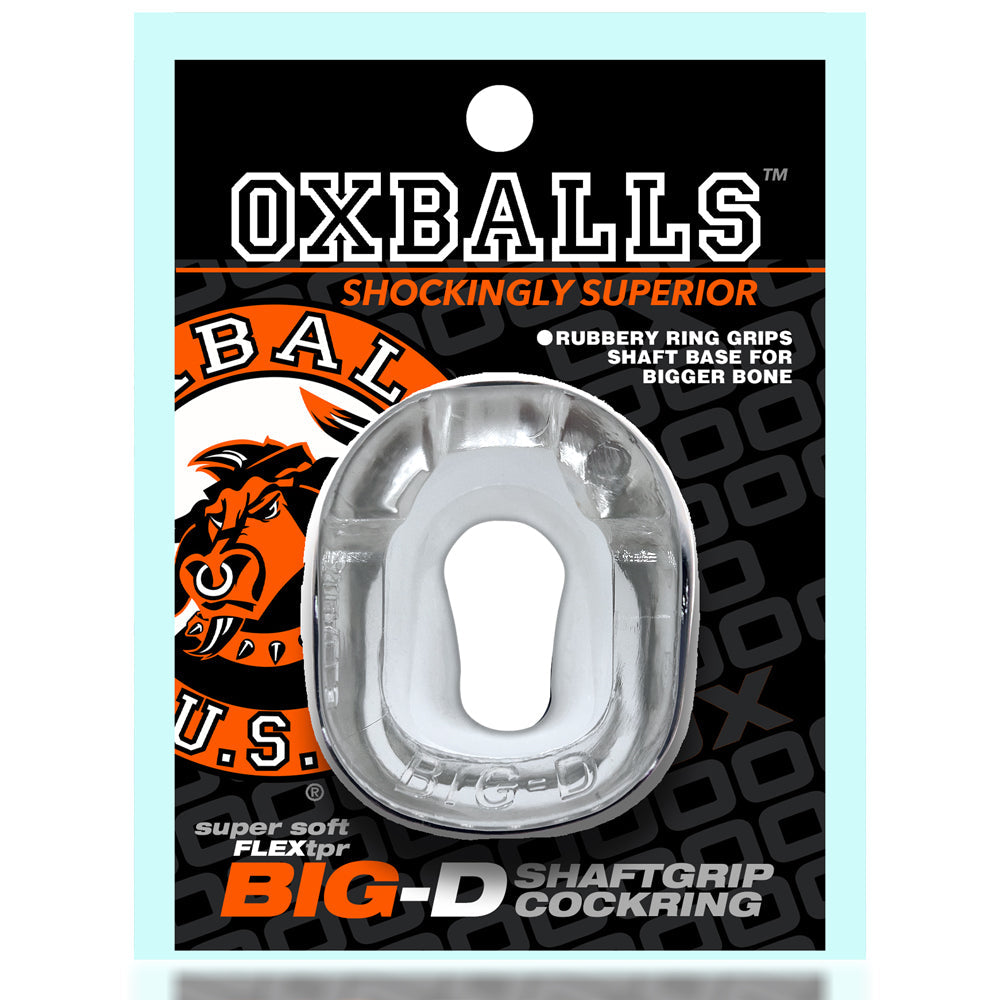 Big D Shaft Grip Cock Ring Clear
