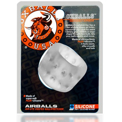 OxbBalls Airballs Air-Lite Ballstretcher Clear Ice Silicone Vented Medium