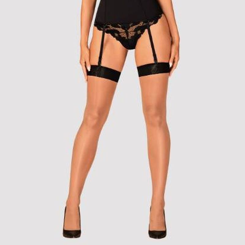 Obsessive Black See-Through Stockings Classic