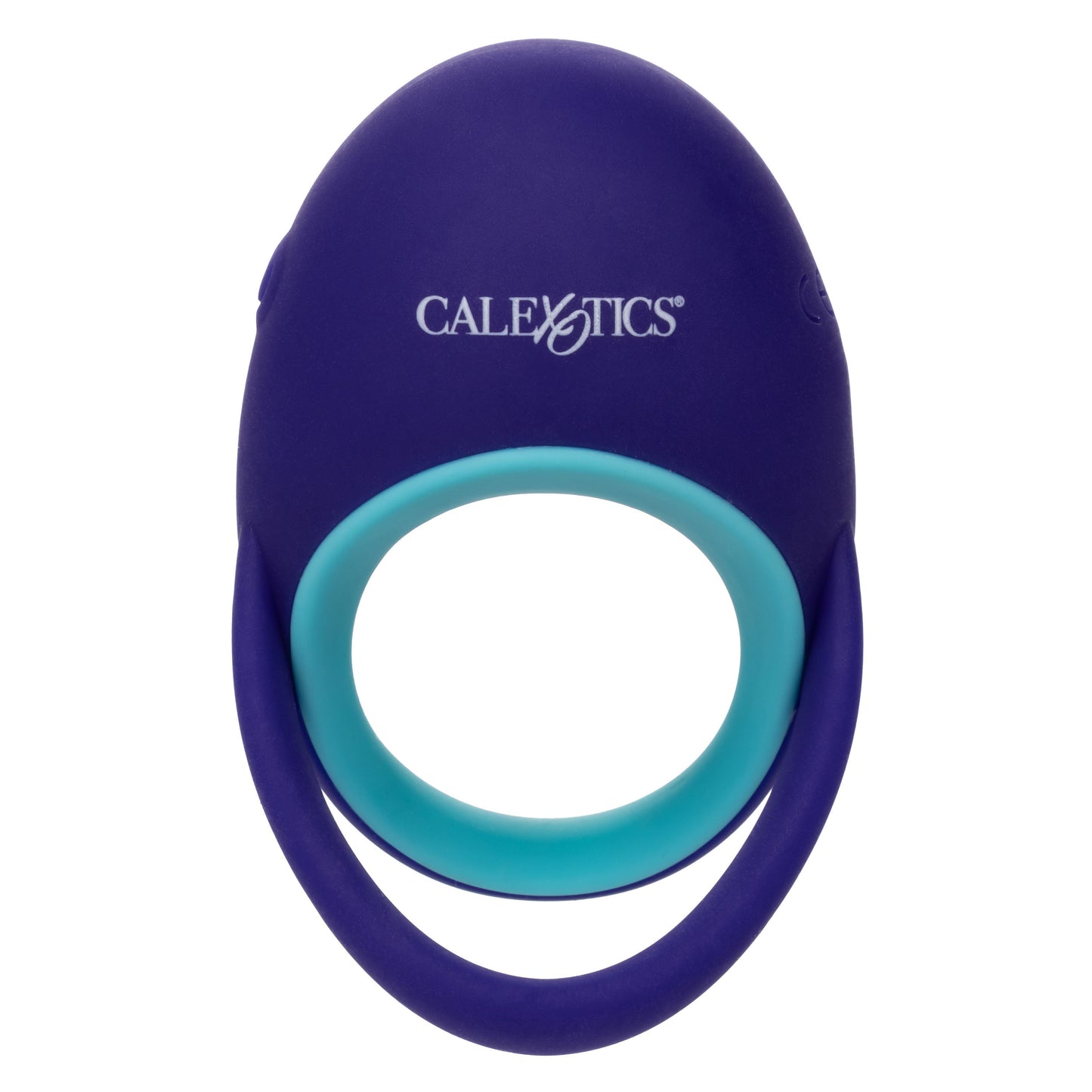 Link Up Alpha Vibrating Couples Enhancer Ring Two-Piece Set Blue and Turquoise Waterproof Silicone