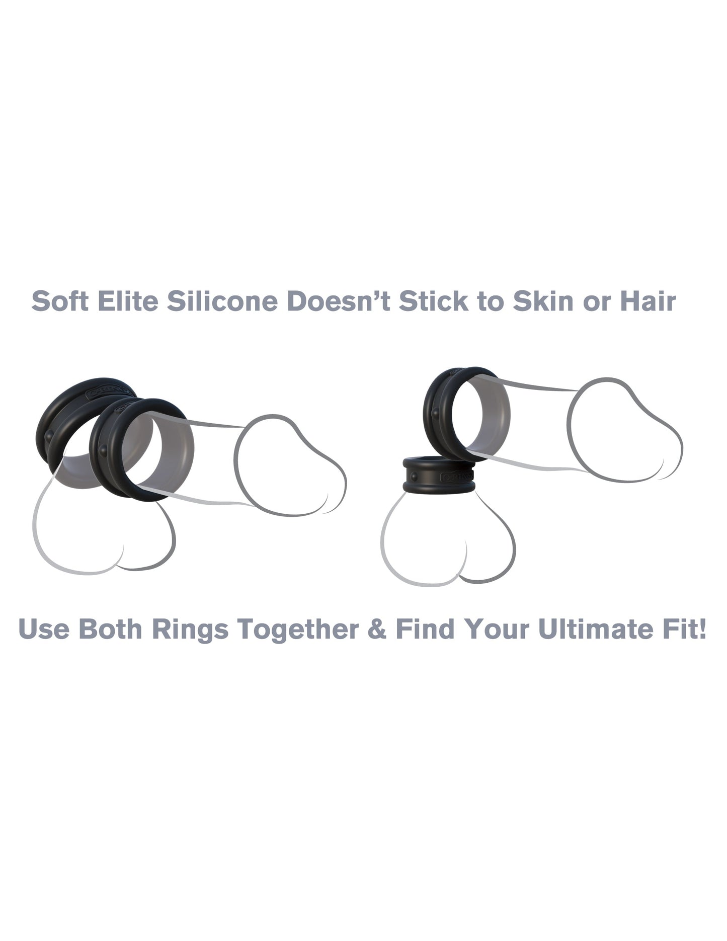 Fantasy C-Ringz Max Width Silicone Cock Rings Set of 2